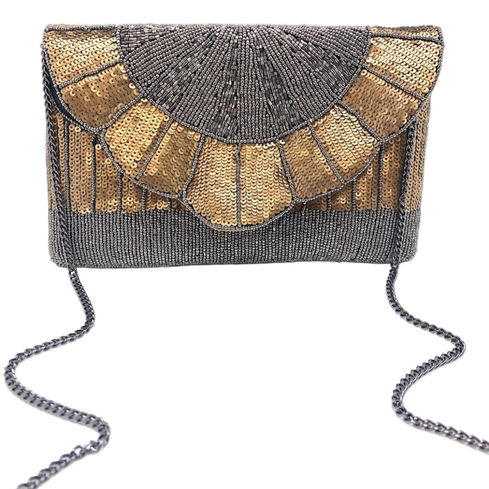 Elegance Scalloped Clutch Bag