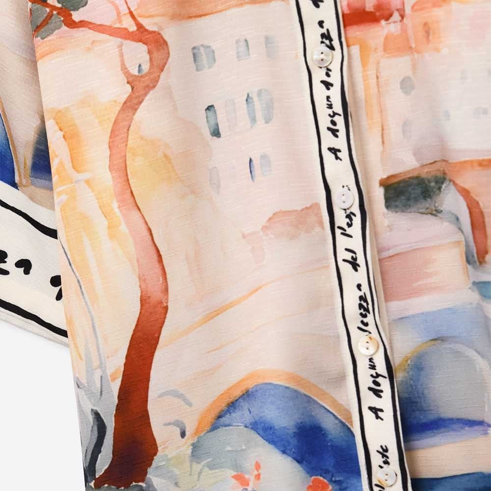 Watercolor Print Top