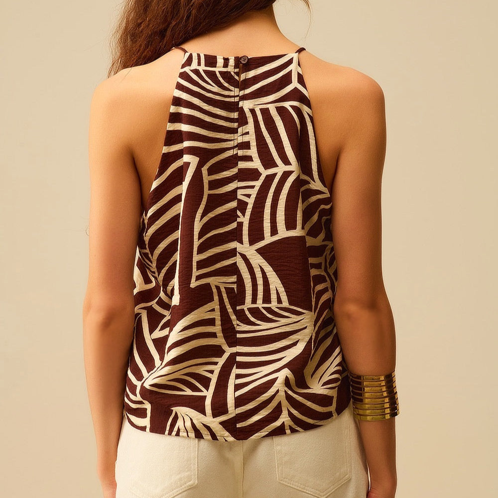 Leaf Print Halter