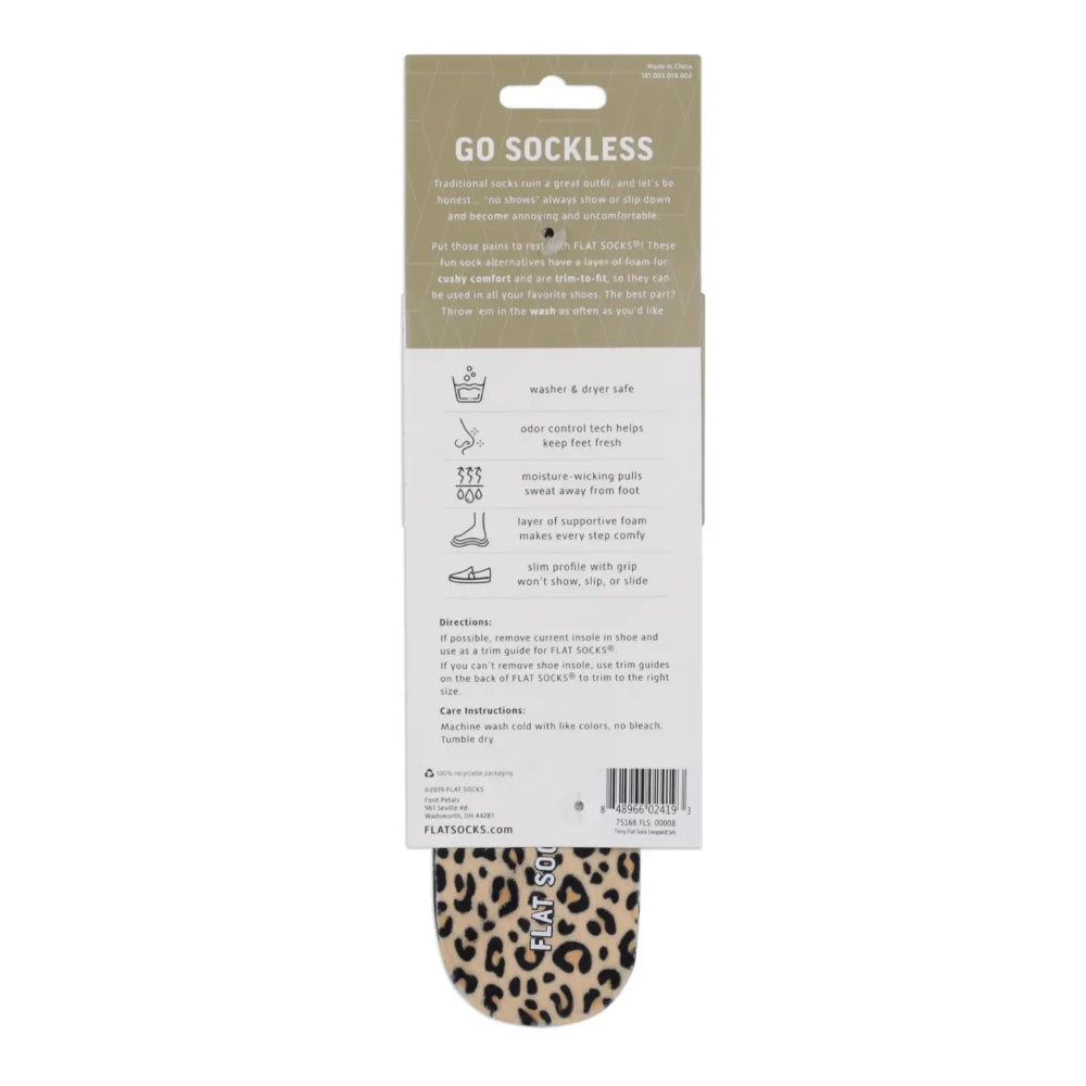 Flat Socks TM - Leopard Print