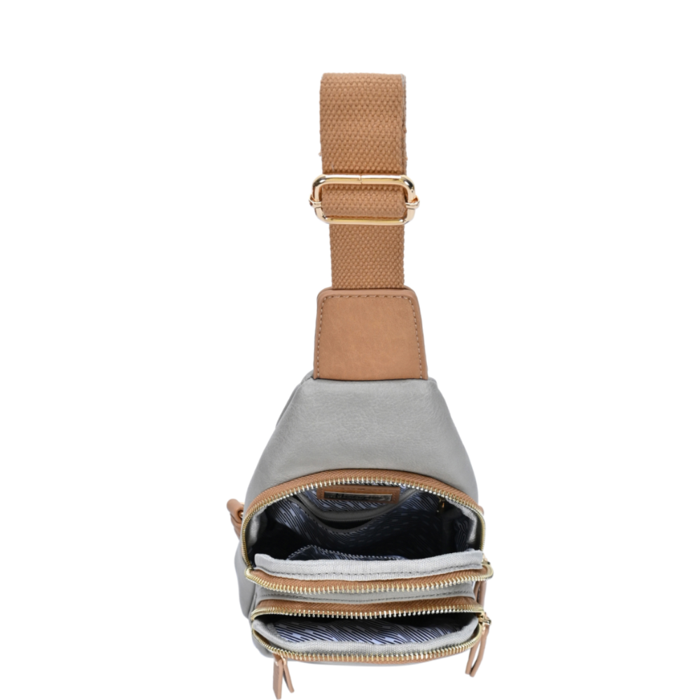 Mini Crossbody Modern Bag In Grey/ Beige