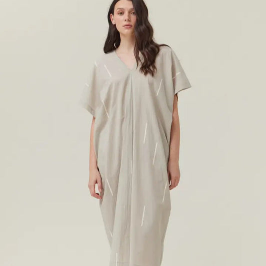 Printed Cotton Caftan Dress
