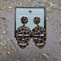 Leopard Skull Earrings