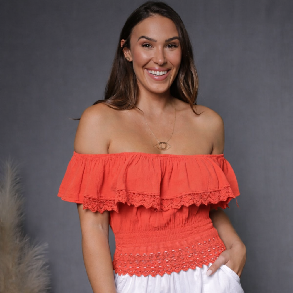 Ingrid Top - Coral