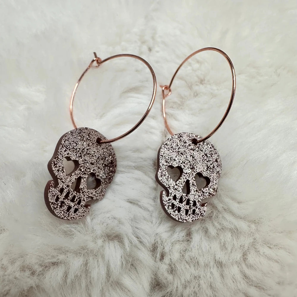 Rose Gold Pirate Gasparilla Resin Earrings