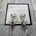 Stainless Steel Small Hoops With Skull