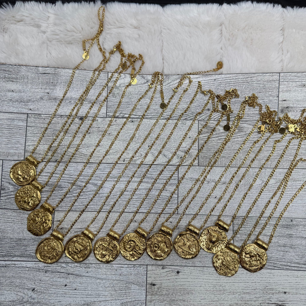 Zodiac Medallion Necklaces