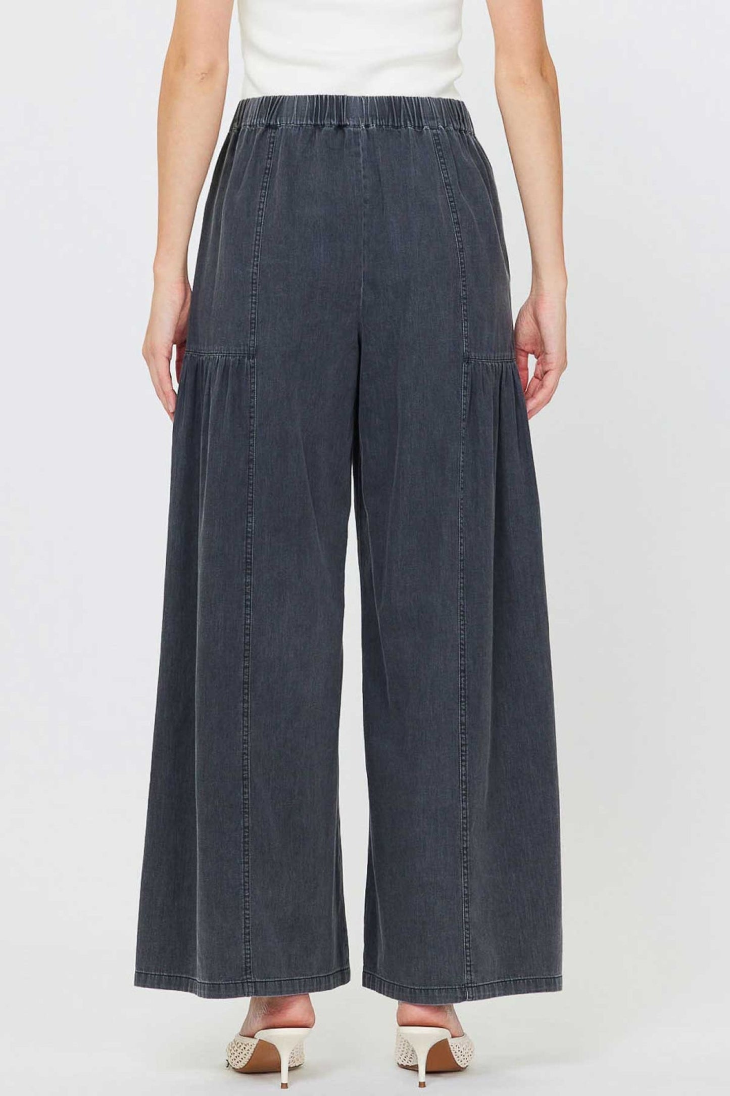 Chambray Denim pant in Black