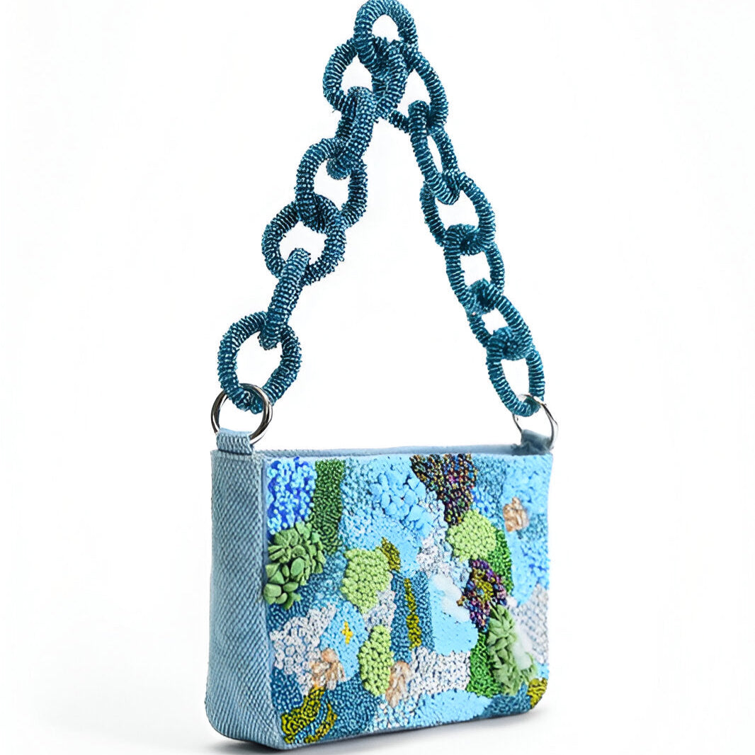 Blue Lagoon Glam Shoulder Bag