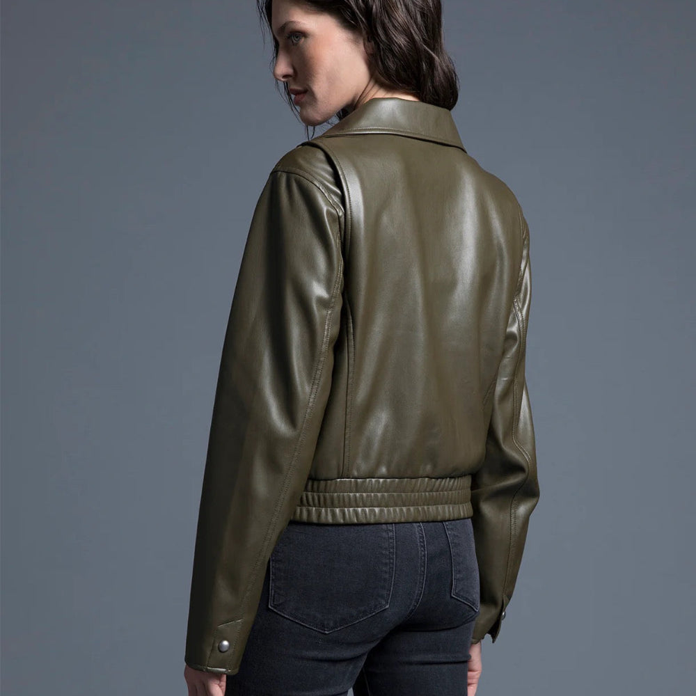 Jordan Faux Leather Moto Jacket