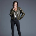 Jordan Faux Leather Moto Jacket