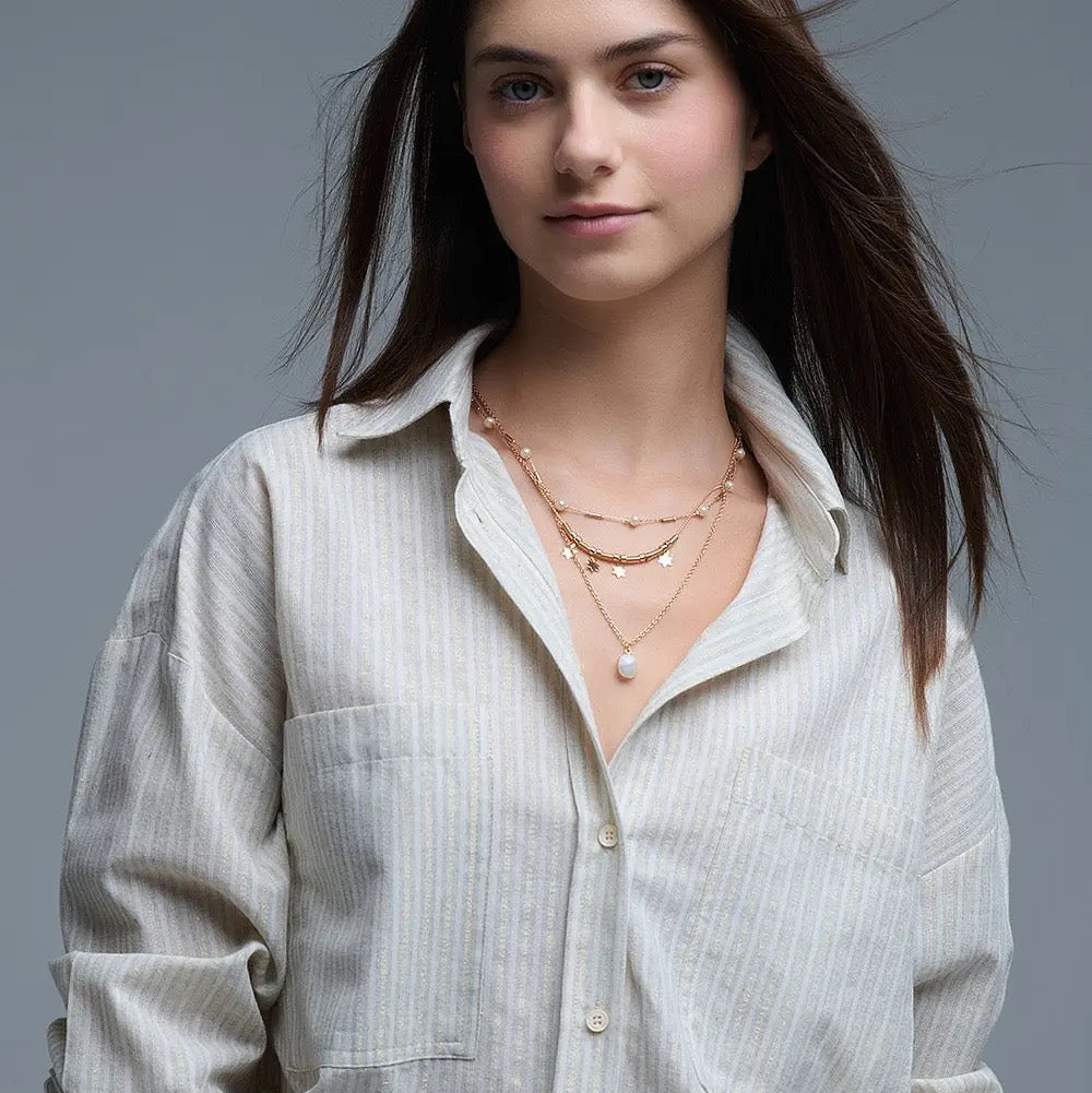 Relaxed Stripe Shirt With Oversized Chest Pockets