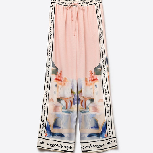 Watercolor Print Pant