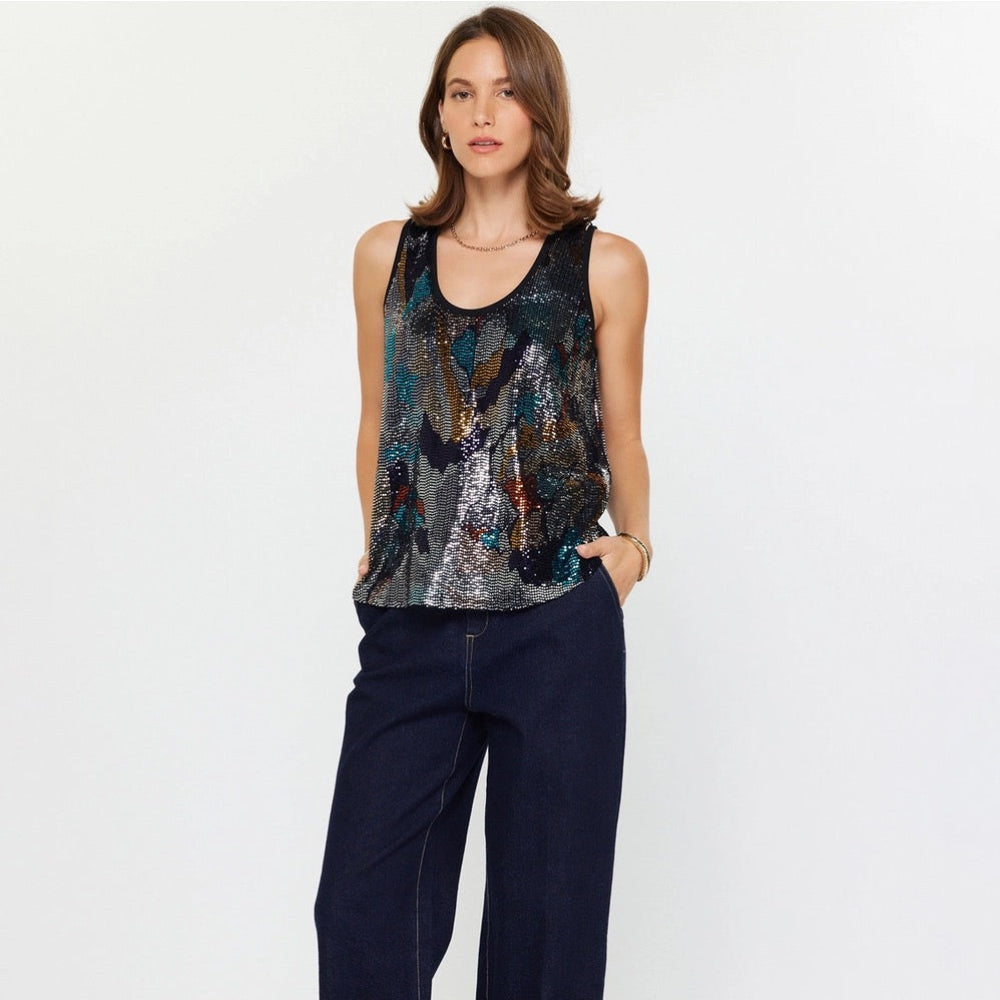 Metallic Sequin Tank
