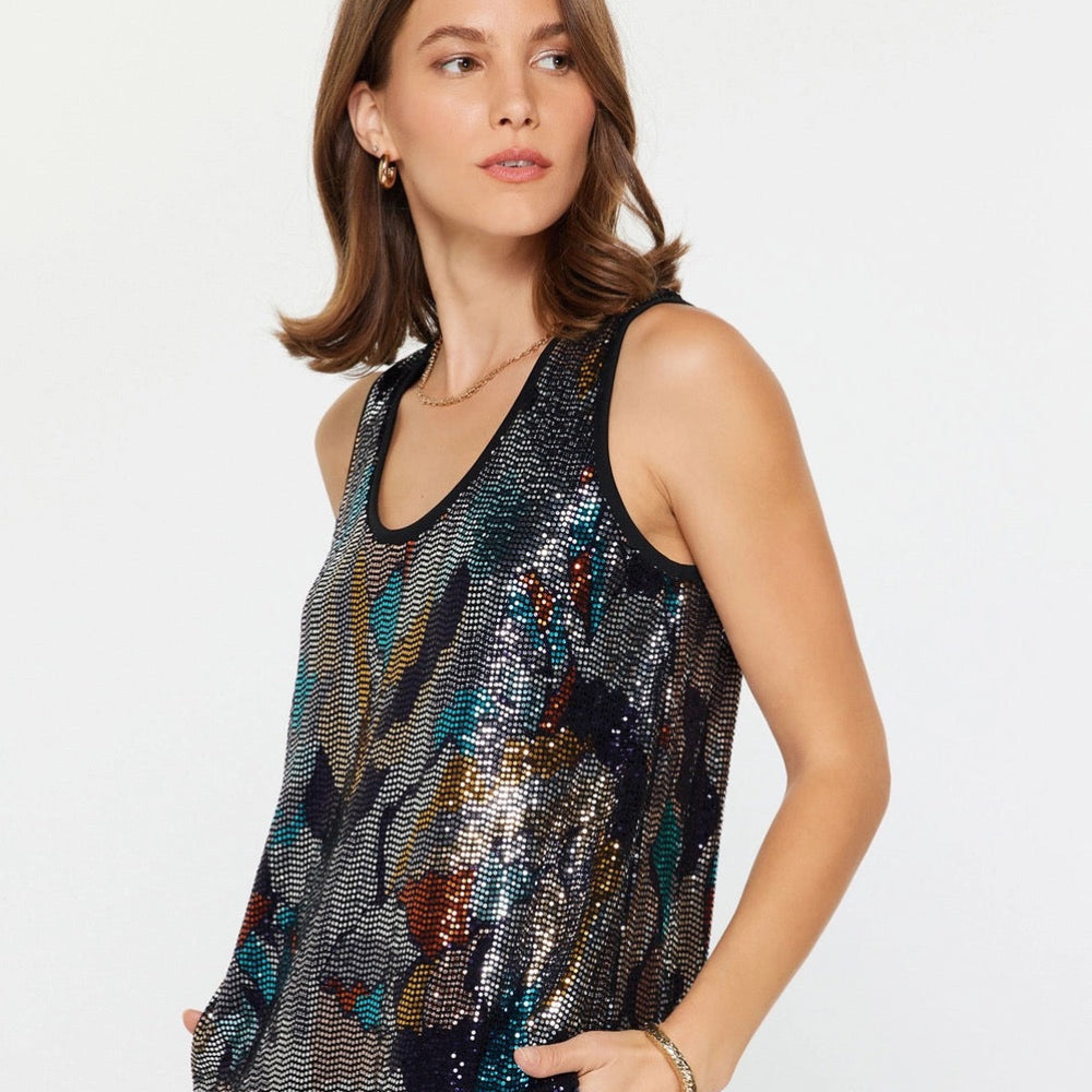 Metallic Sequin Tank