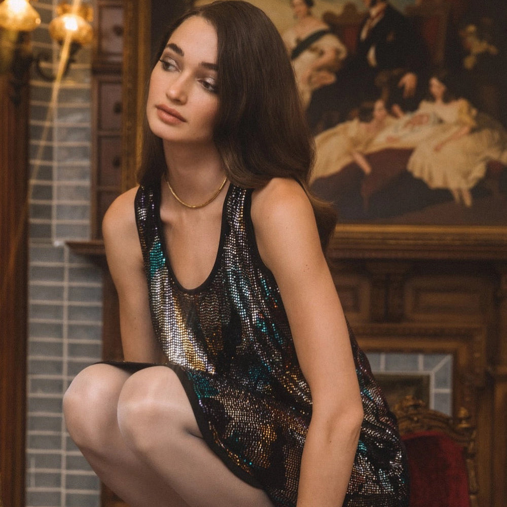 Metallic Sequin Tank