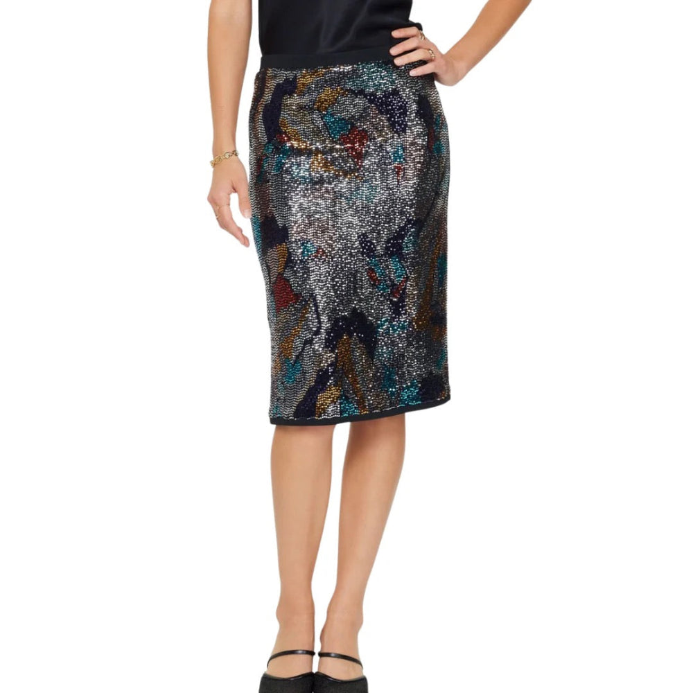 Metallic Sequin Skirt