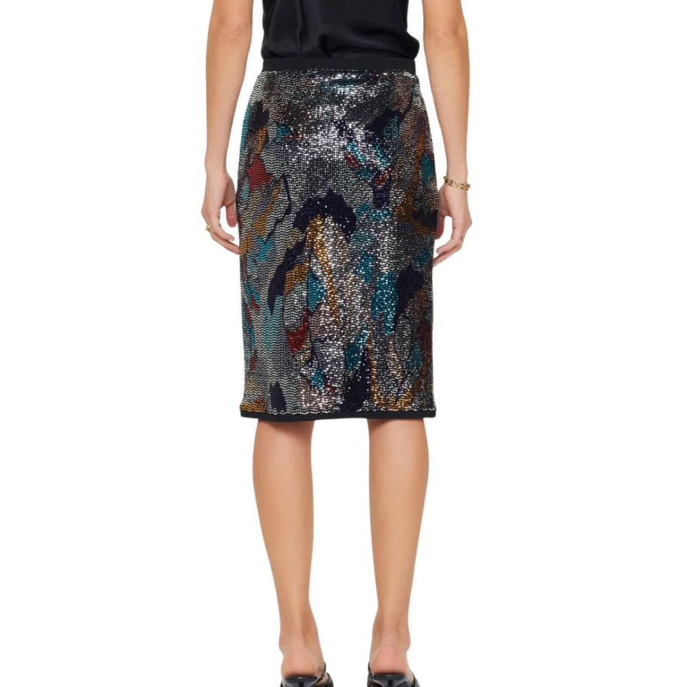 Metallic Sequin Skirt