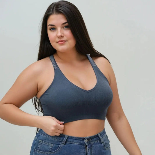 Seamless Front Lace Racerback Bralette - NOW AVAILABLE IN PLUS*