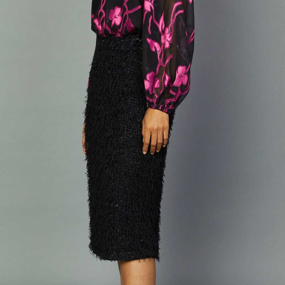 Black Evening Midi Skirt