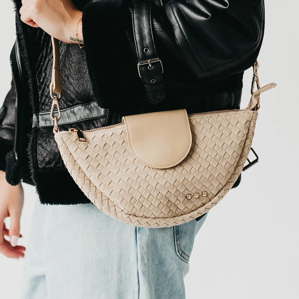 Suede Flap Crossbody