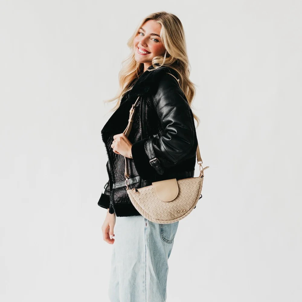 Suede Flap Crossbody