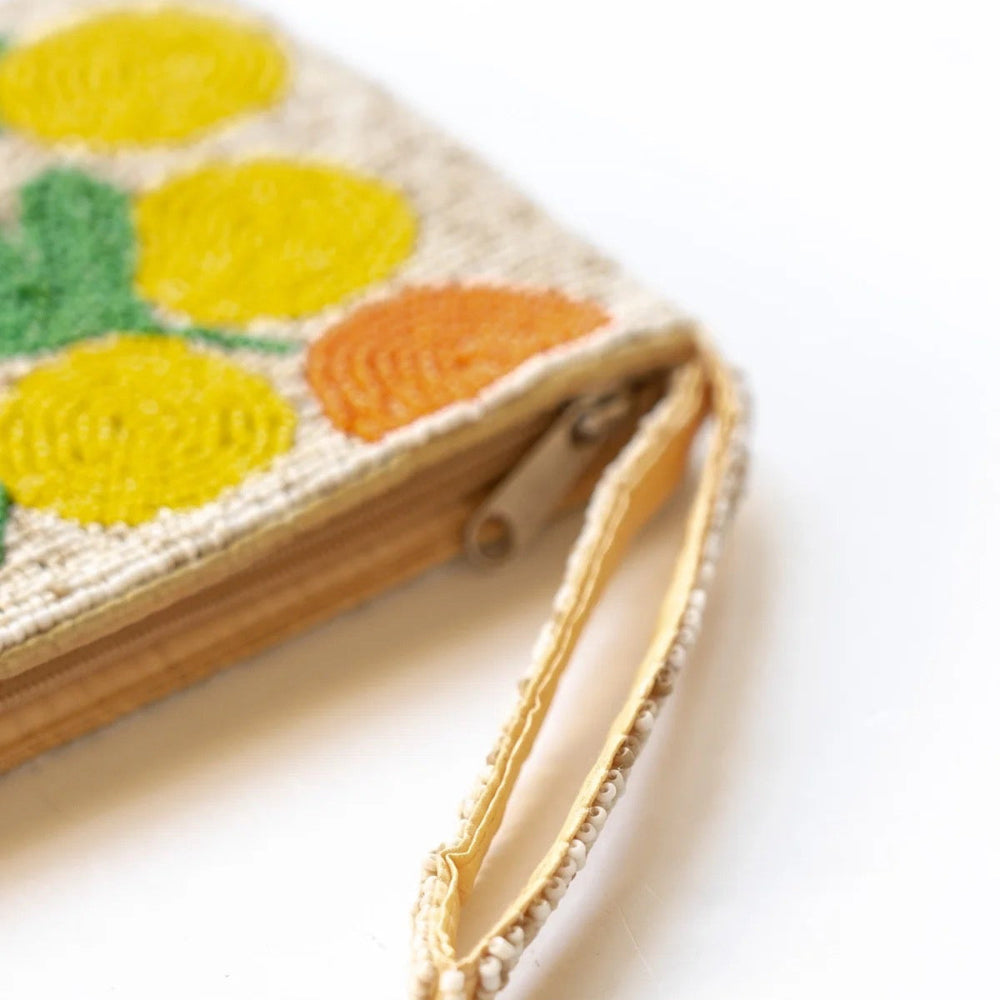 Autumn Bloom Beaded Clutch