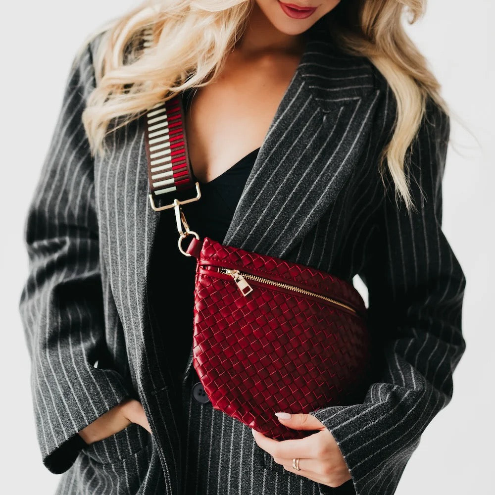 Westlyn Woven Sangria Red Bum Bag