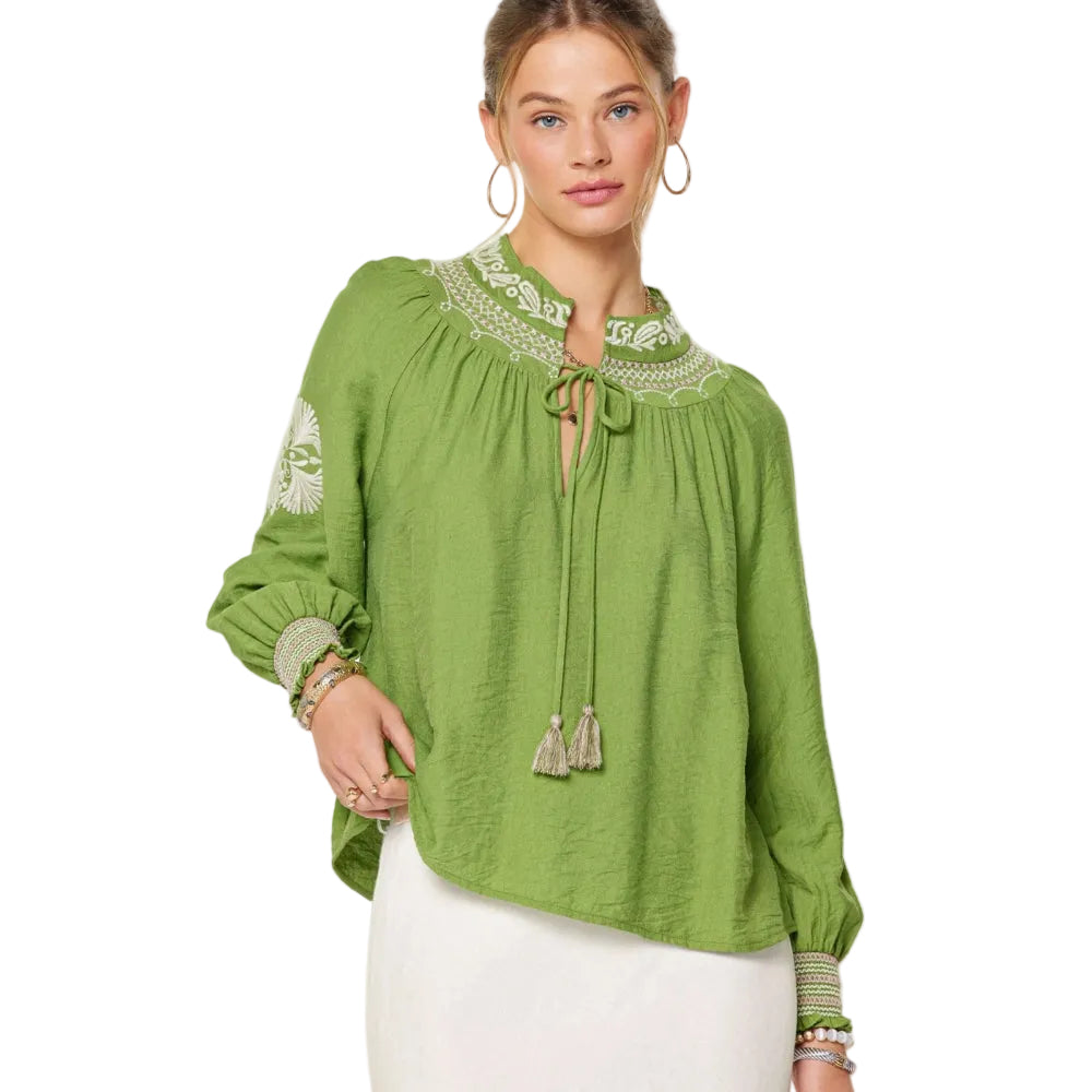 Bohemien V-Neck Top With Tassel