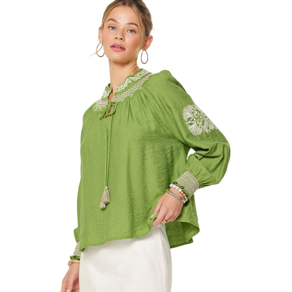 Bohemien V-Neck Top With Tassel