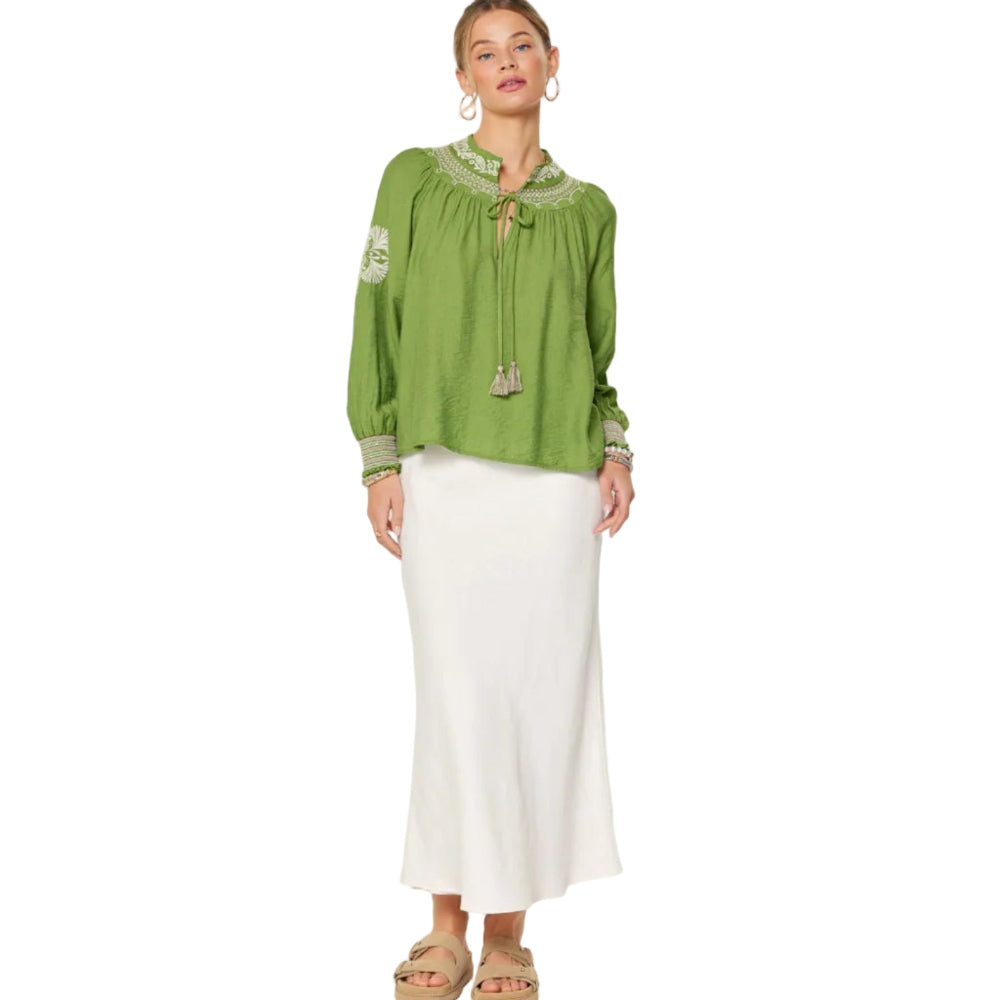 Bohemien V-Neck Top With Tassel