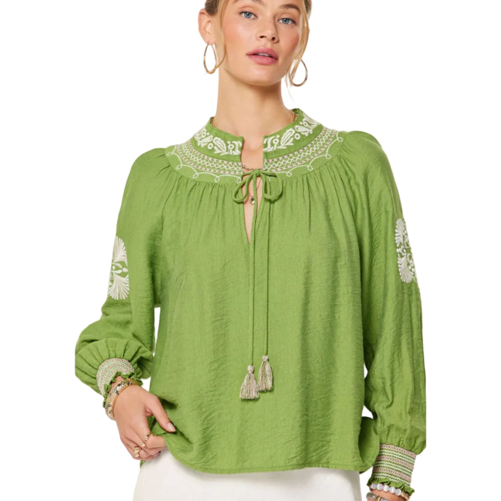 Bohemien V-Neck Top With Tassel