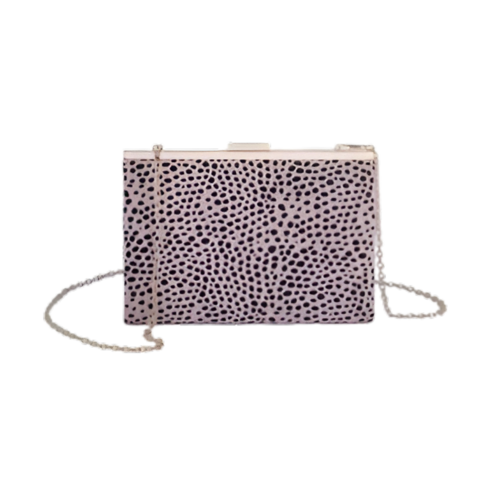 Leopard Pink Framed Clutch