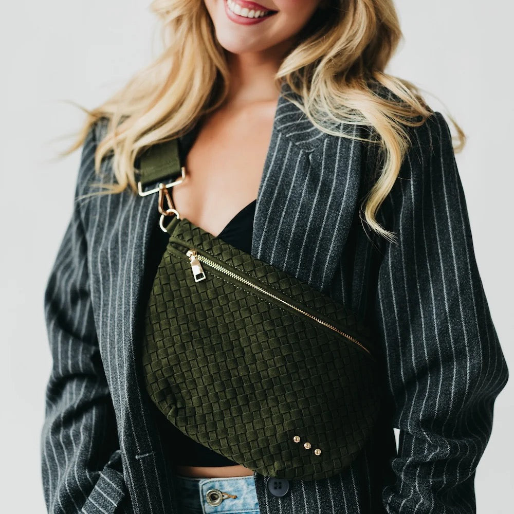 Suede Westlyn Woven Bum Bag - Assorted Colors
