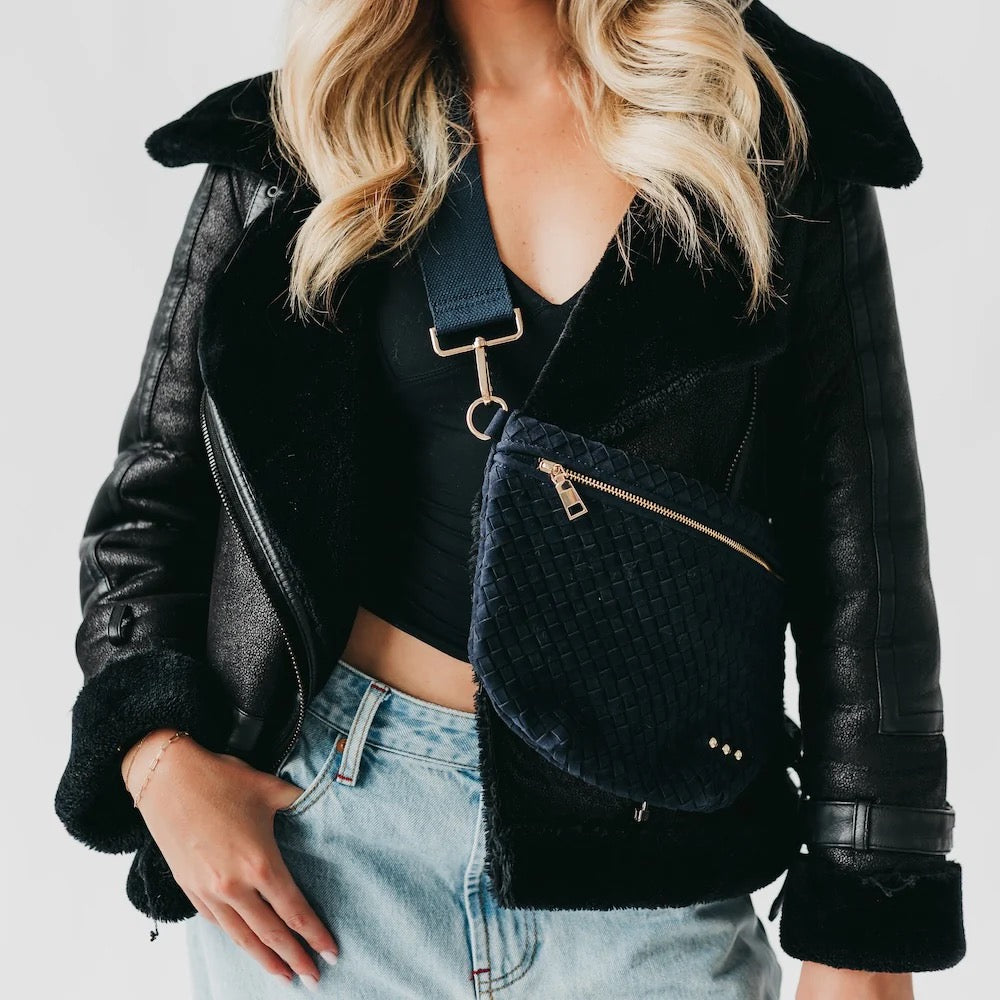 Suede Westlyn Woven Bum Bag - Assorted Colors