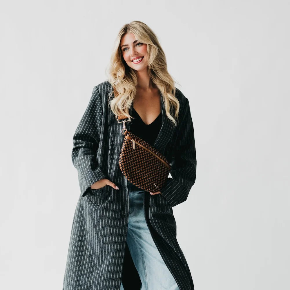 Westlyn Woven Checkered Bum Bag