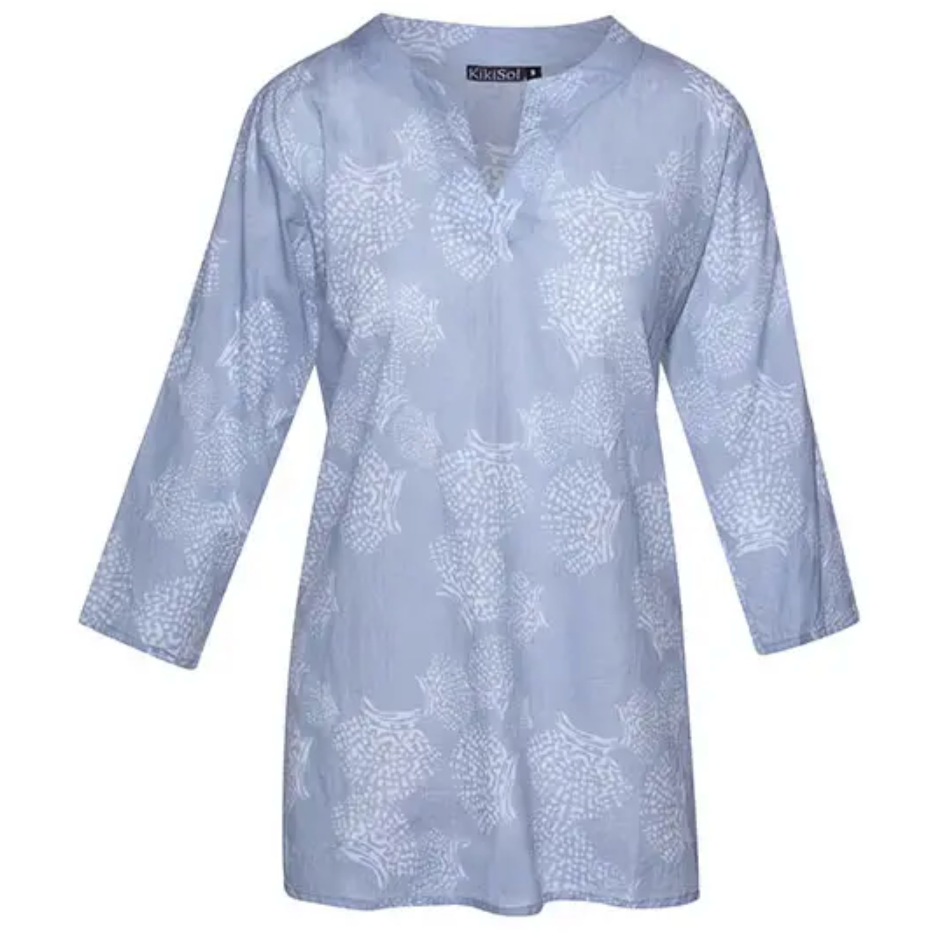 Gray Blue Shell Tunic