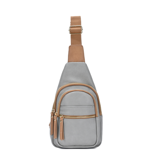 Mini Crossbody Modern Bag In Grey/ Beige