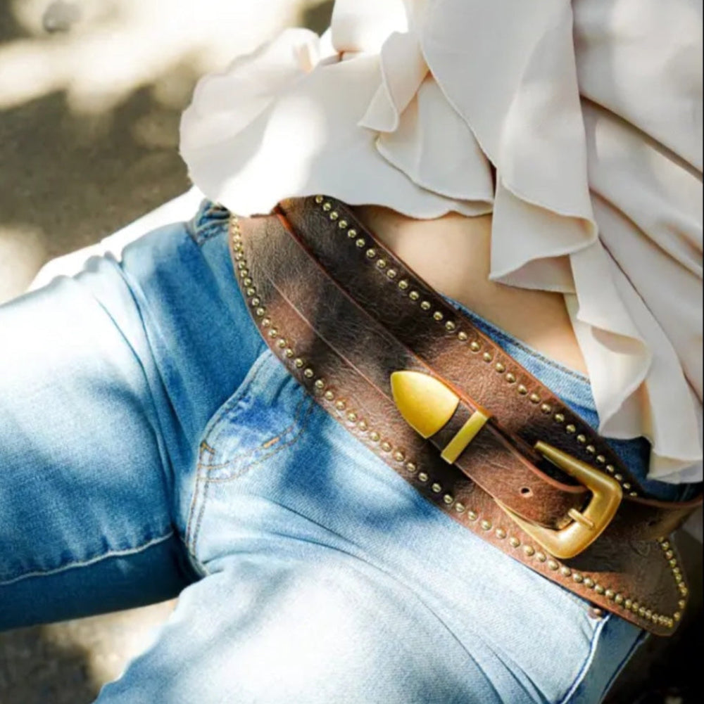 Studded Garde Western Belt - Java