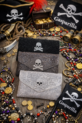 Sparkly Crossbody Bag with Skull