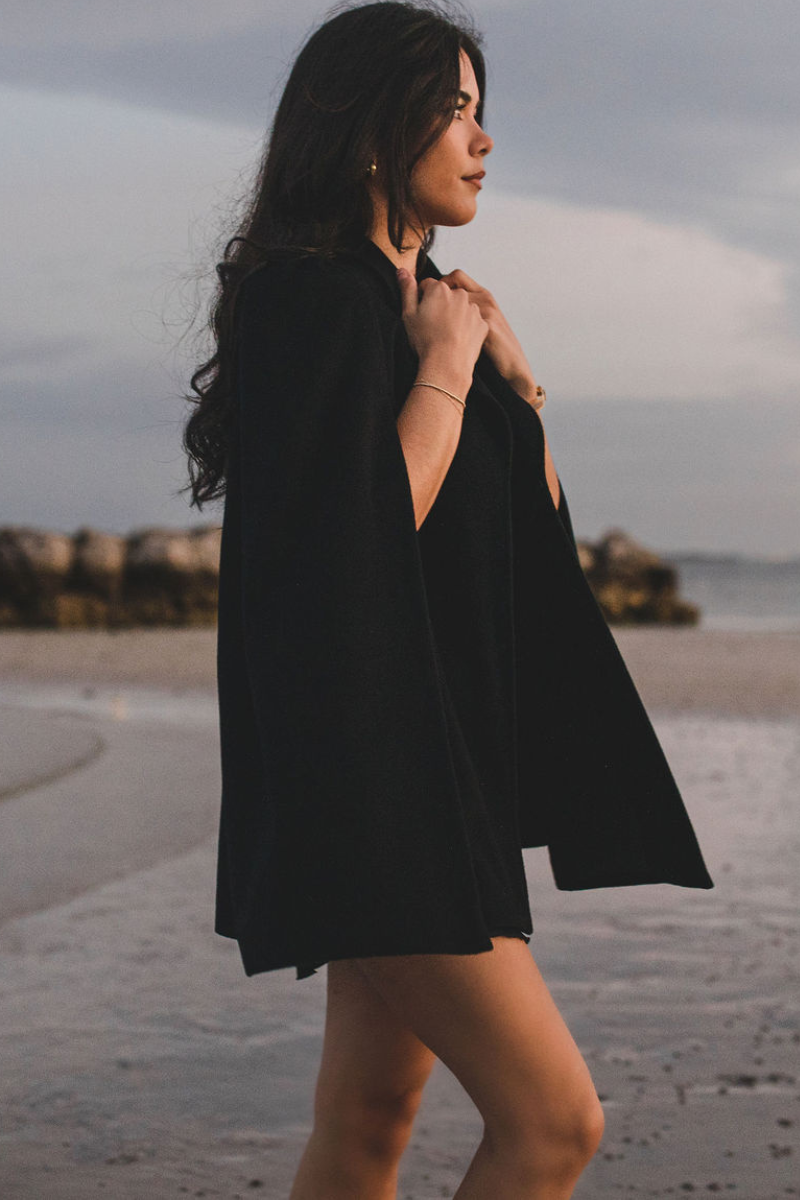 Sable Cape In Black by Nina Nieves