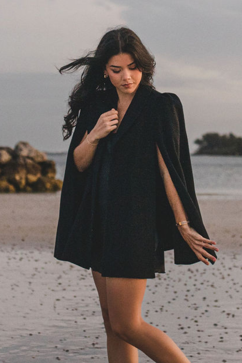 Sable Cape In Black by Nina Nieves