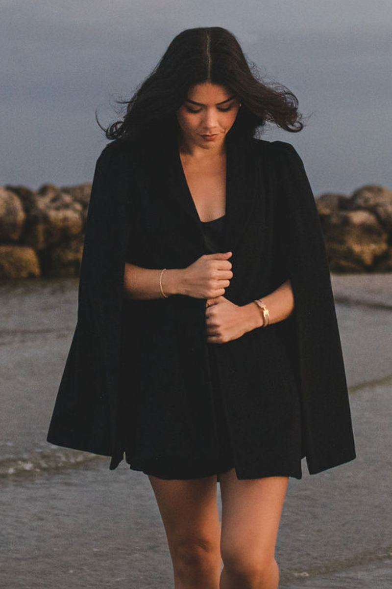 Sable Cape In Black by Nina Nieves