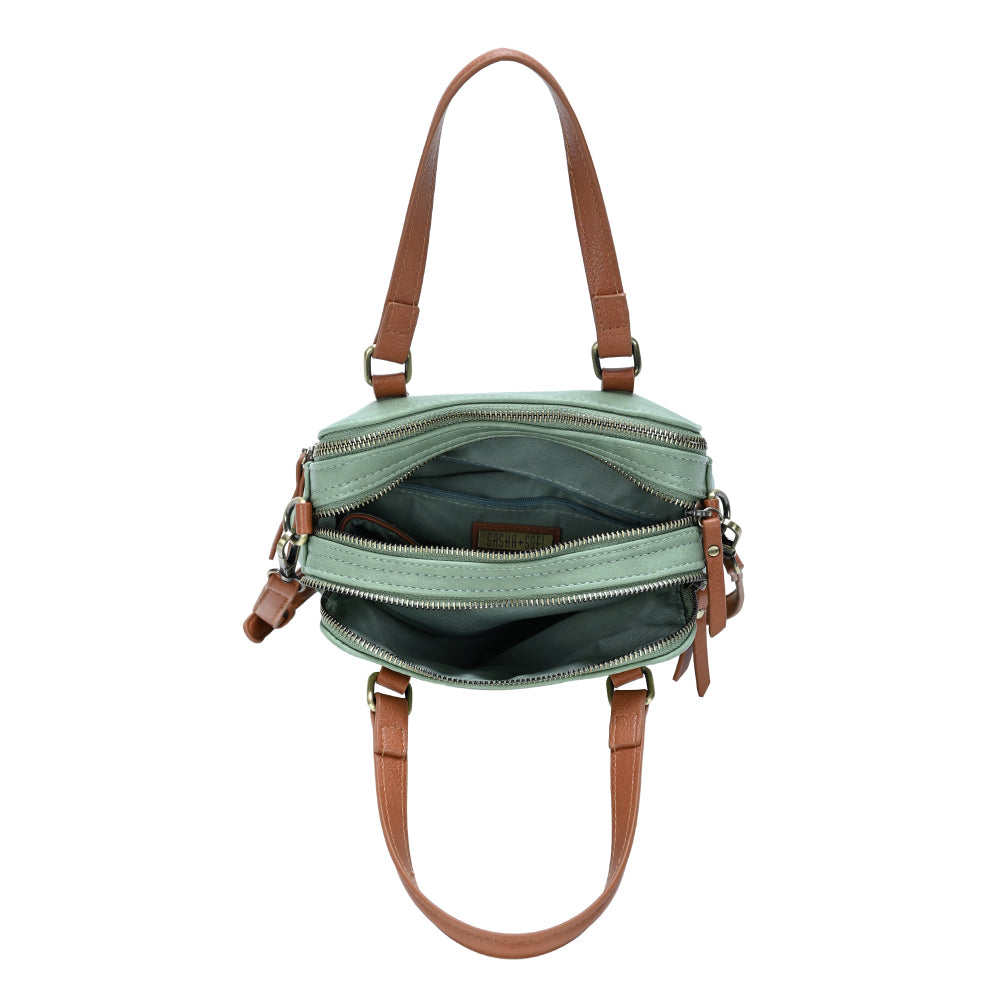 Meadow Satchel Bag - Moss