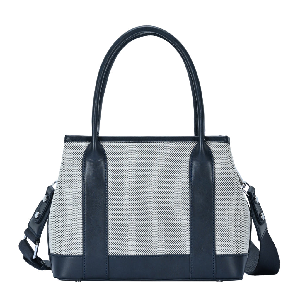 Two Toned Tote in Honey Navy